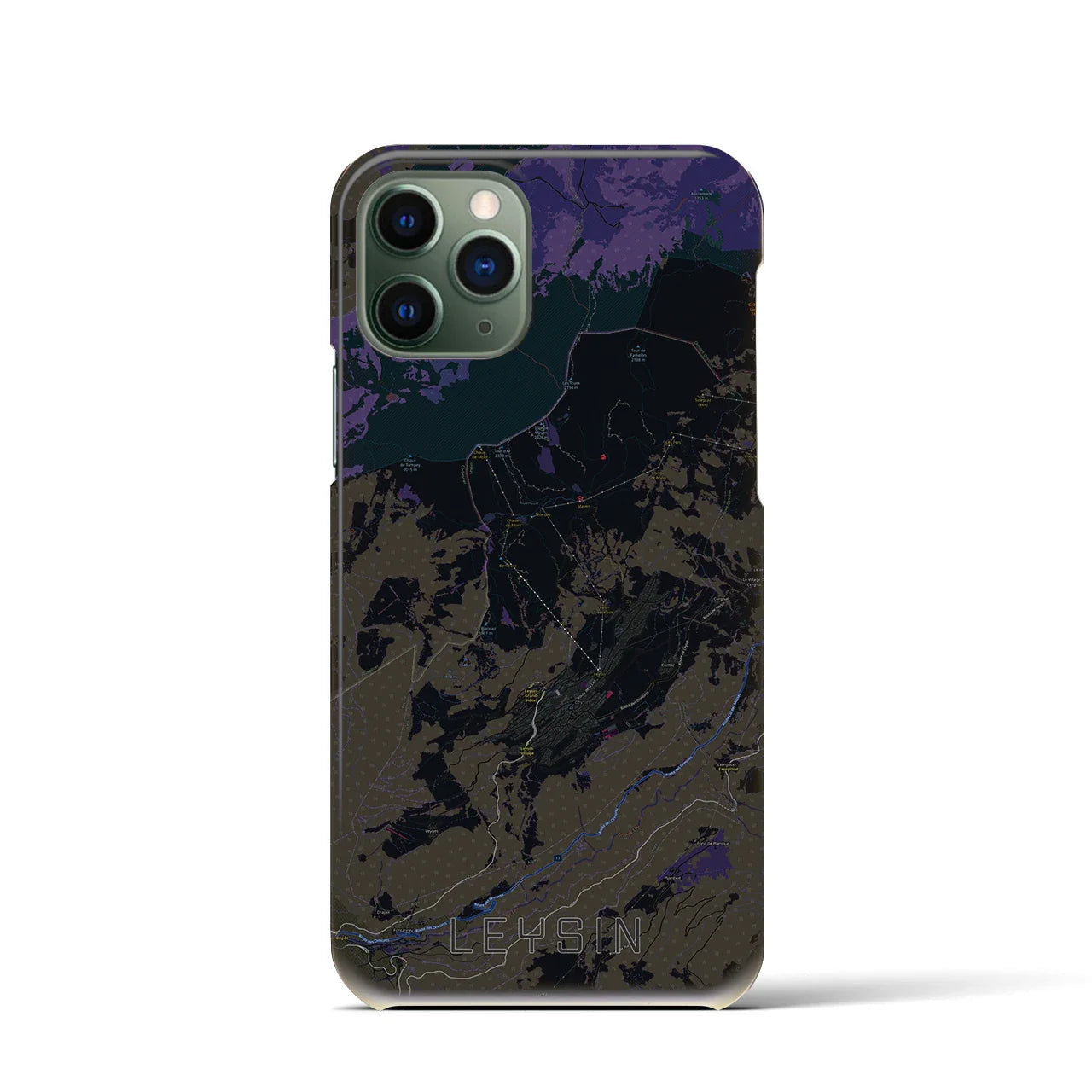 【レザン(スイス)】地図柄iPhoneケース(バックカバータイプ)