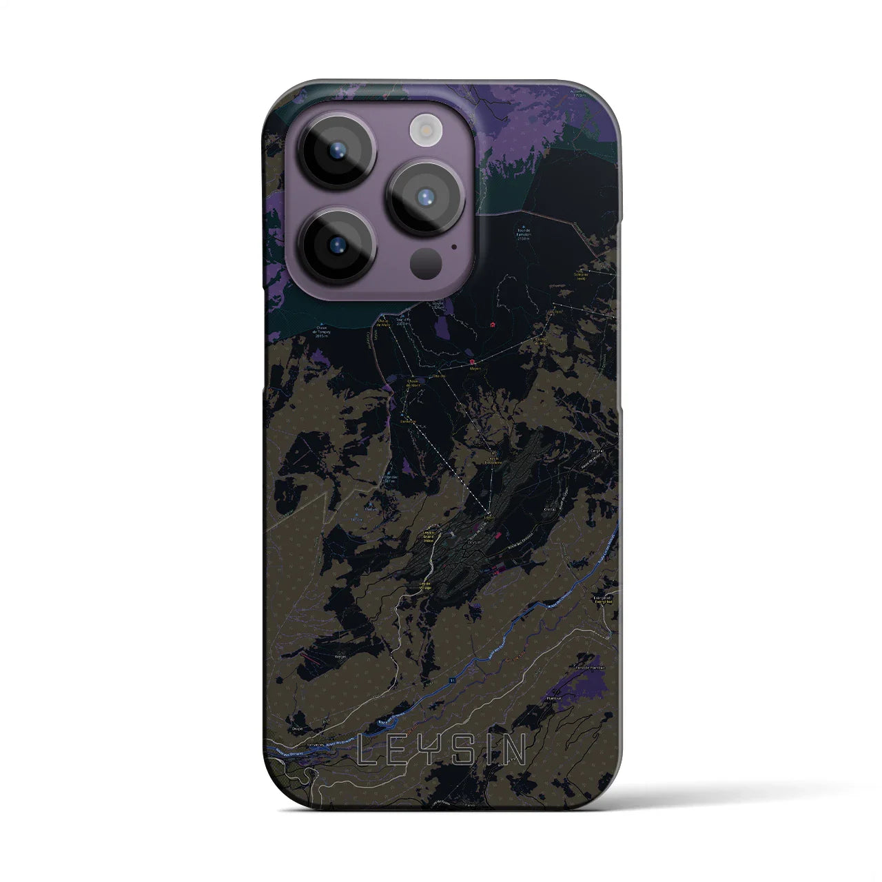 【レザン(スイス)】地図柄iPhoneケース(バックカバータイプ)