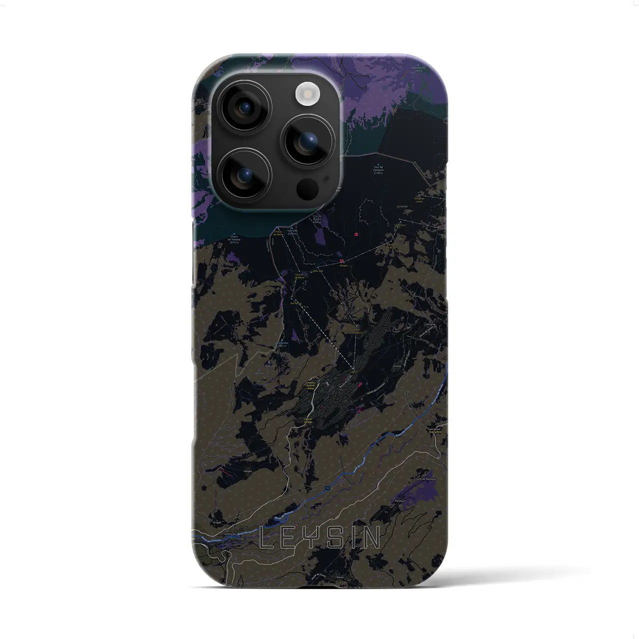 【レザン(スイス)】地図柄iPhoneケース(バックカバータイプ)