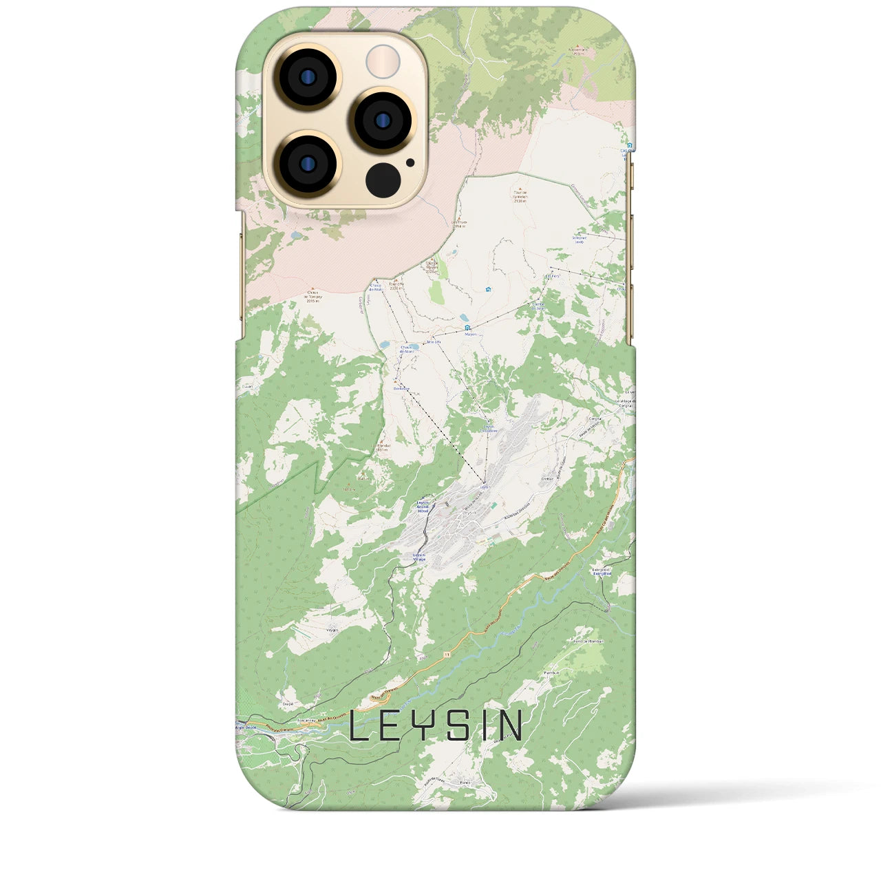 【レザン(スイス)】地図柄iPhoneケース(バックカバータイプ)