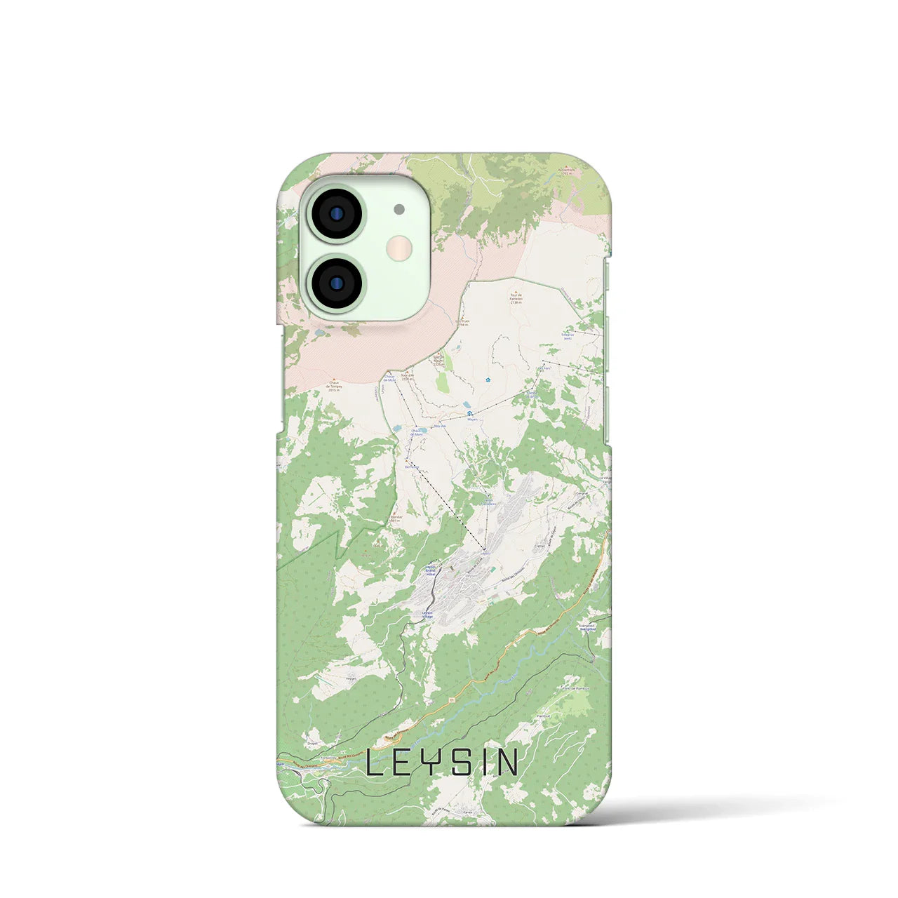 【レザン(スイス)】地図柄iPhoneケース(バックカバータイプ)