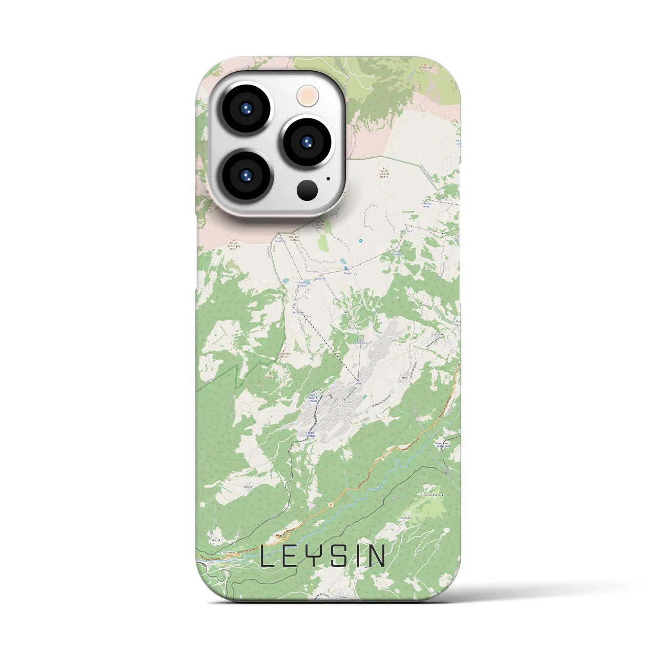 【レザン(スイス)】地図柄iPhoneケース(バックカバータイプ)
