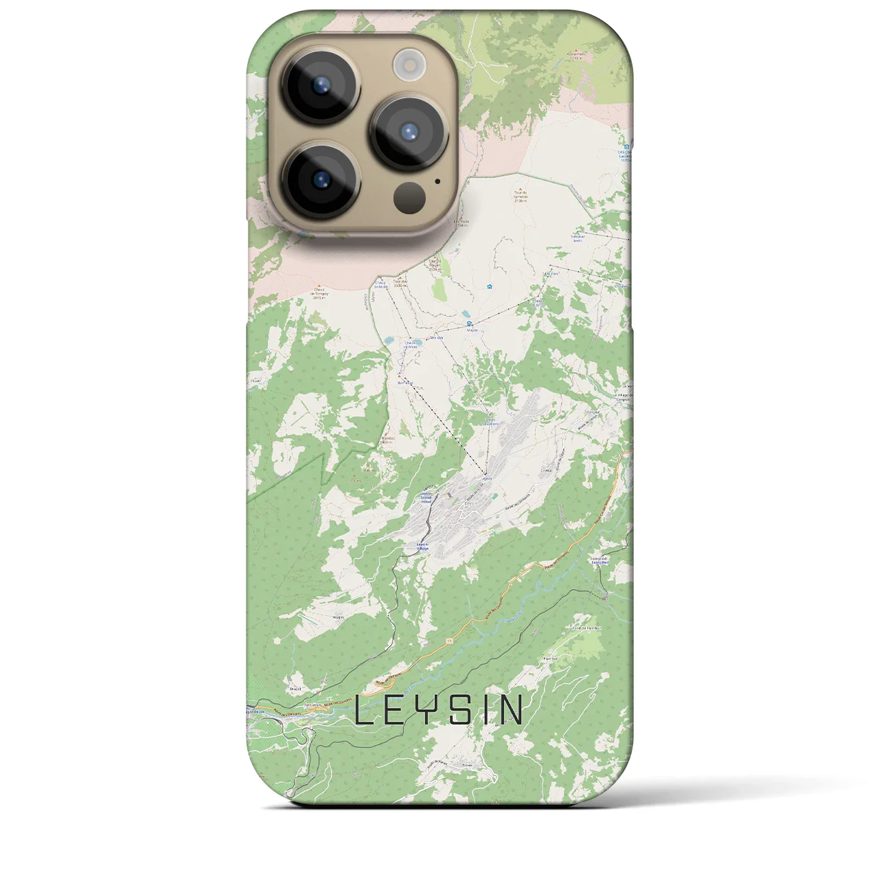 【レザン(スイス)】地図柄iPhoneケース(バックカバータイプ)