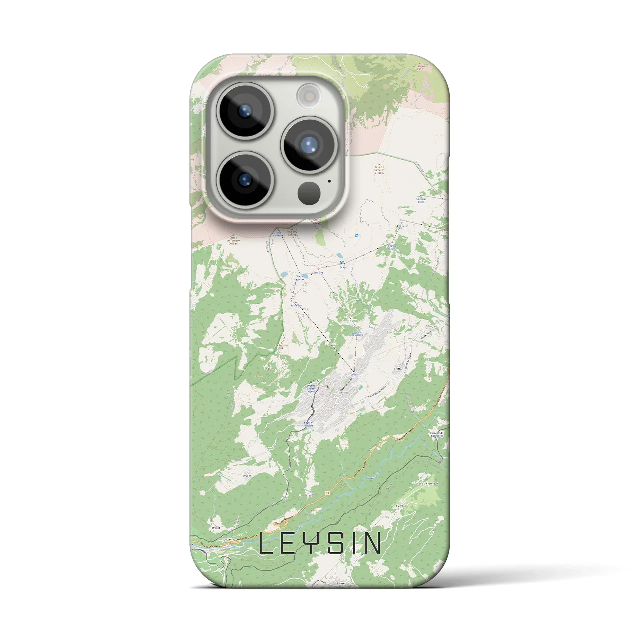 【レザン(スイス)】地図柄iPhoneケース(バックカバータイプ)