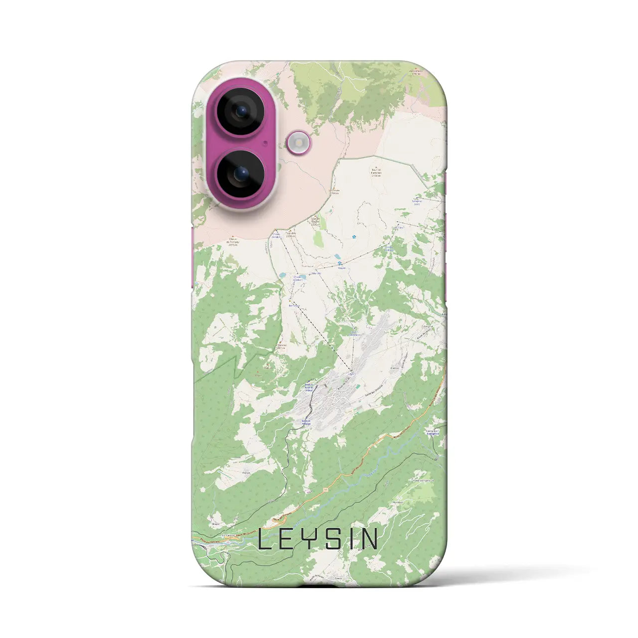 【レザン(スイス)】地図柄iPhoneケース(バックカバータイプ)