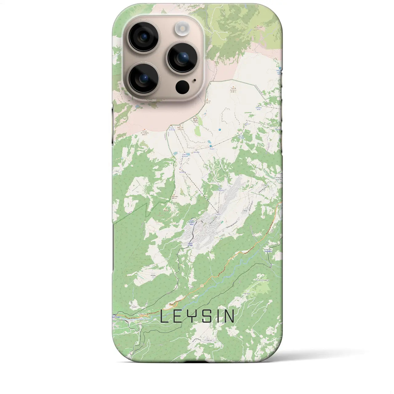 【レザン(スイス)】地図柄iPhoneケース(バックカバータイプ)