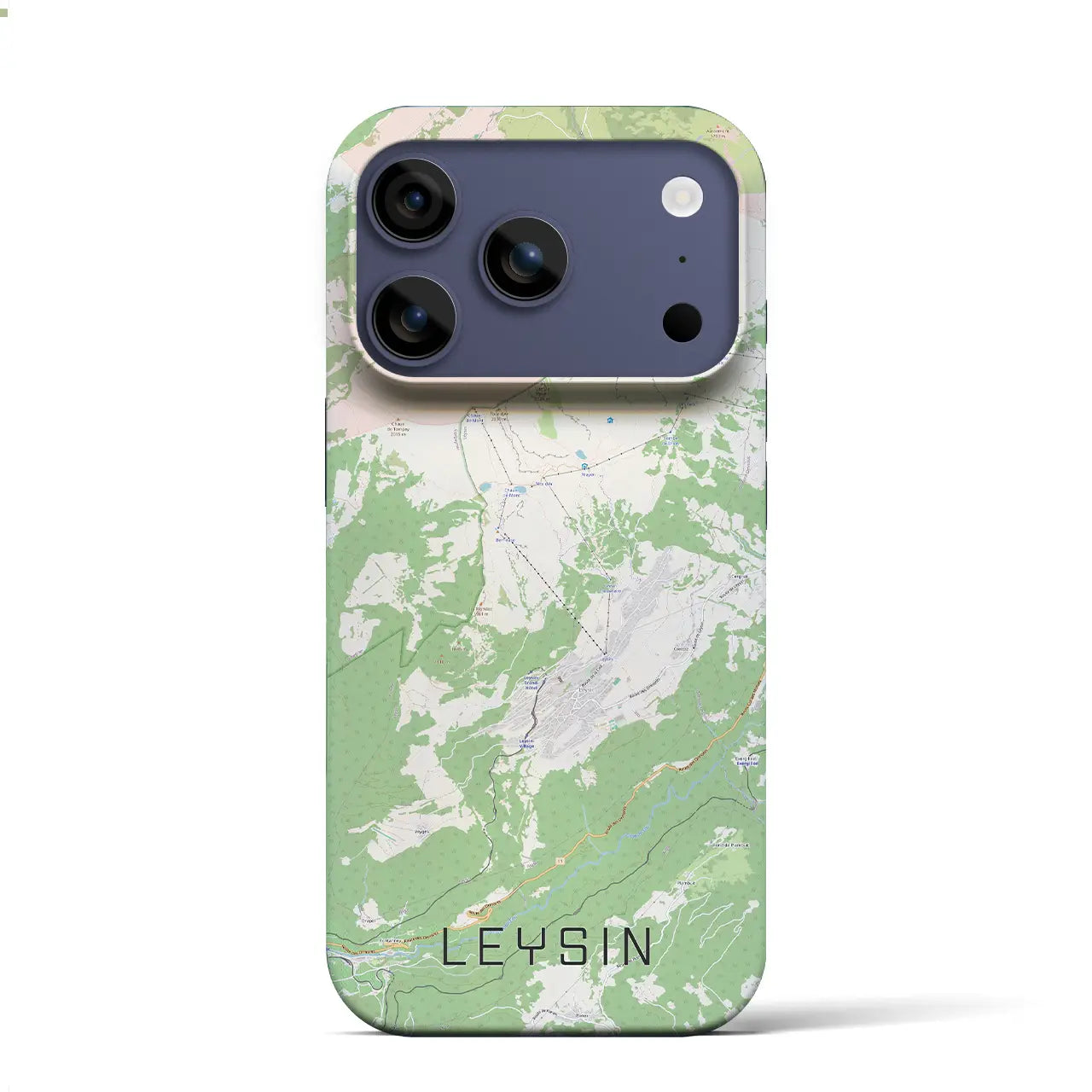 【レザン(スイス)】地図柄iPhoneケース(バックカバータイプ)