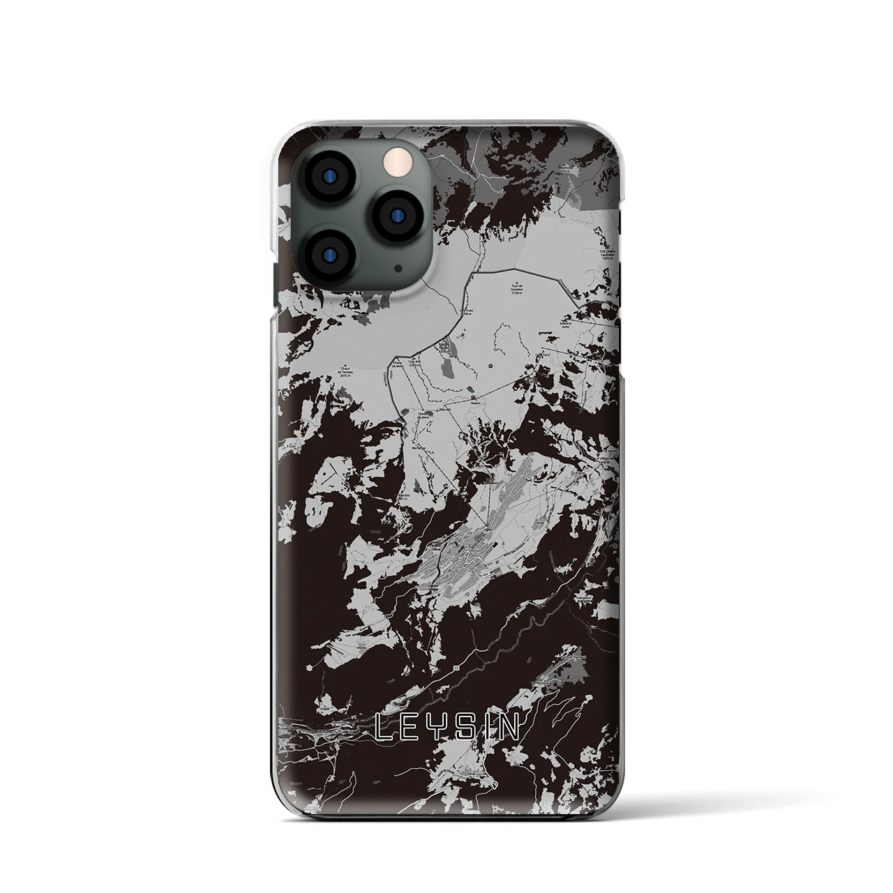 【レザン(スイス)】地図柄iPhoneケース(クリアタイプ)