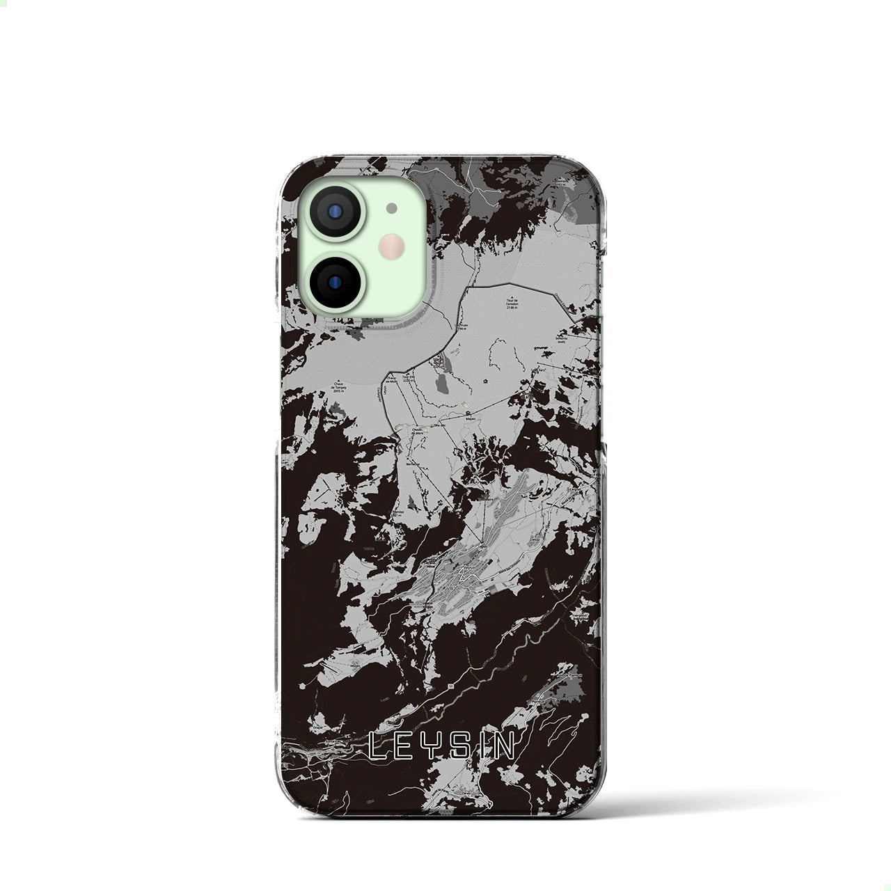 【レザン(スイス)】地図柄iPhoneケース(クリアタイプ)
