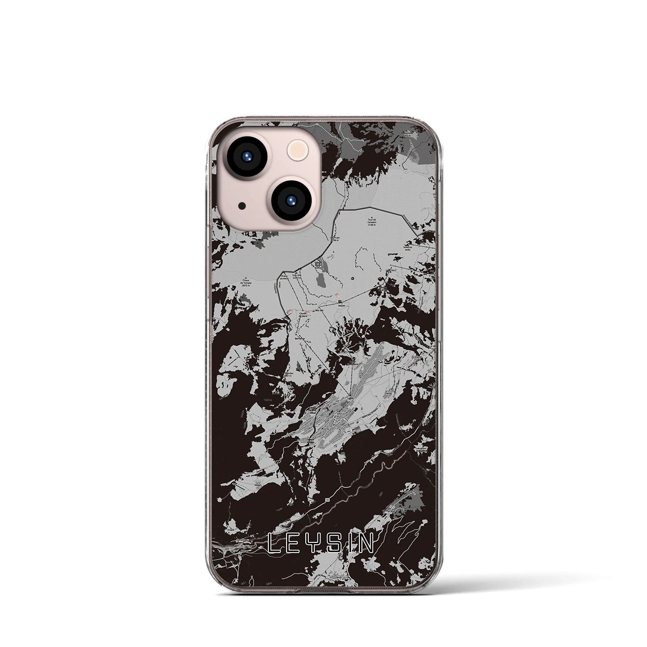 【レザン(スイス)】地図柄iPhoneケース(クリアタイプ)