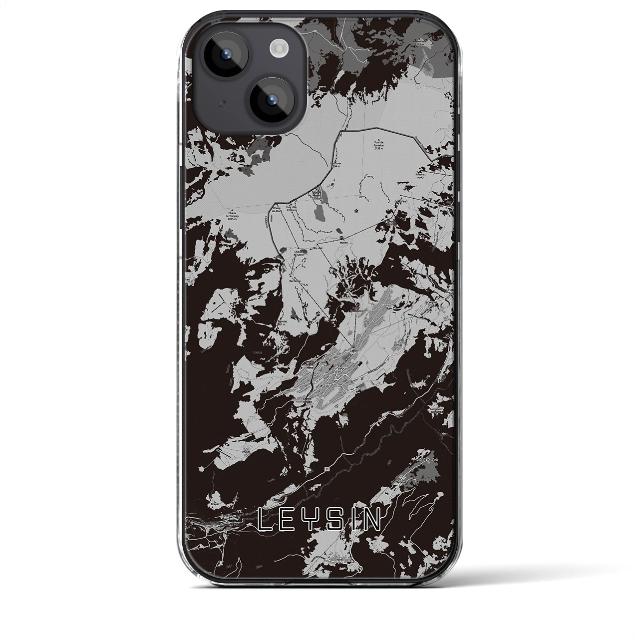 【レザン(スイス)】地図柄iPhoneケース(クリアタイプ)
