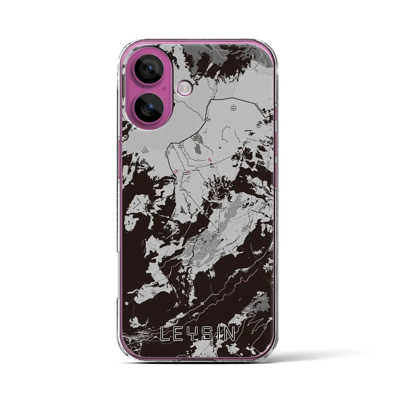 【レザン(スイス)】地図柄iPhoneケース(クリアタイプ)