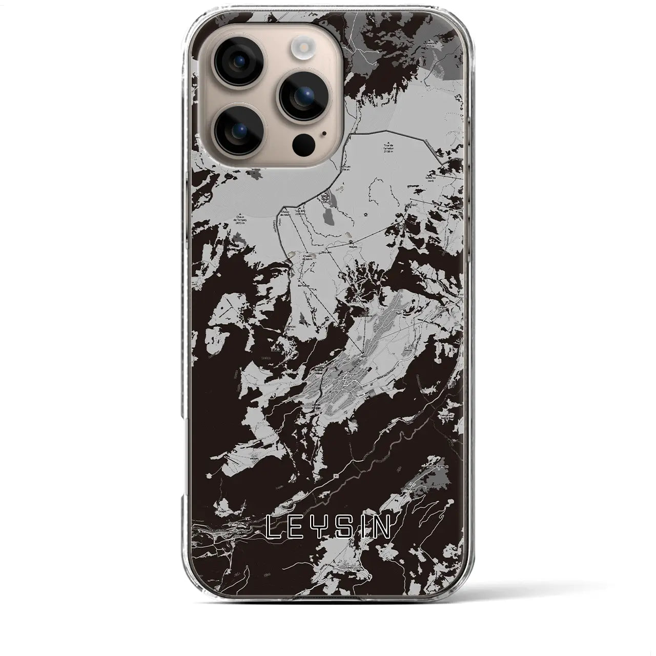 【レザン(スイス)】地図柄iPhoneケース(クリアタイプ)