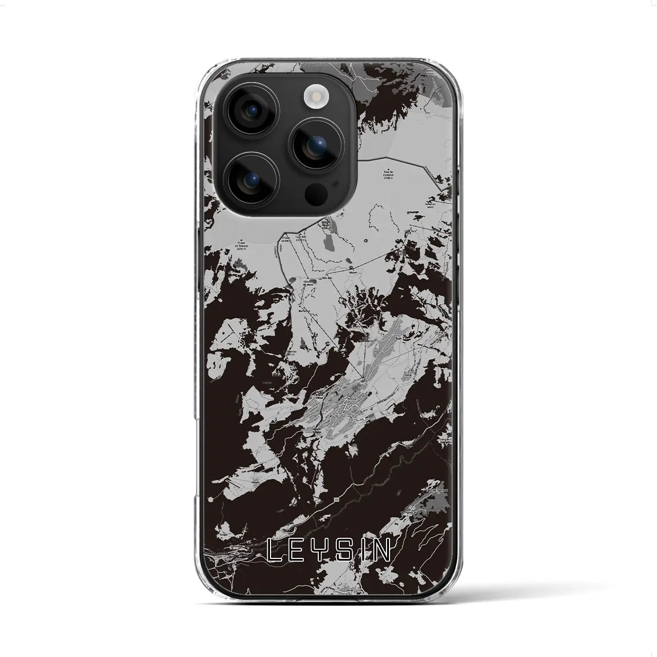 【レザン(スイス)】地図柄iPhoneケース(クリアタイプ)