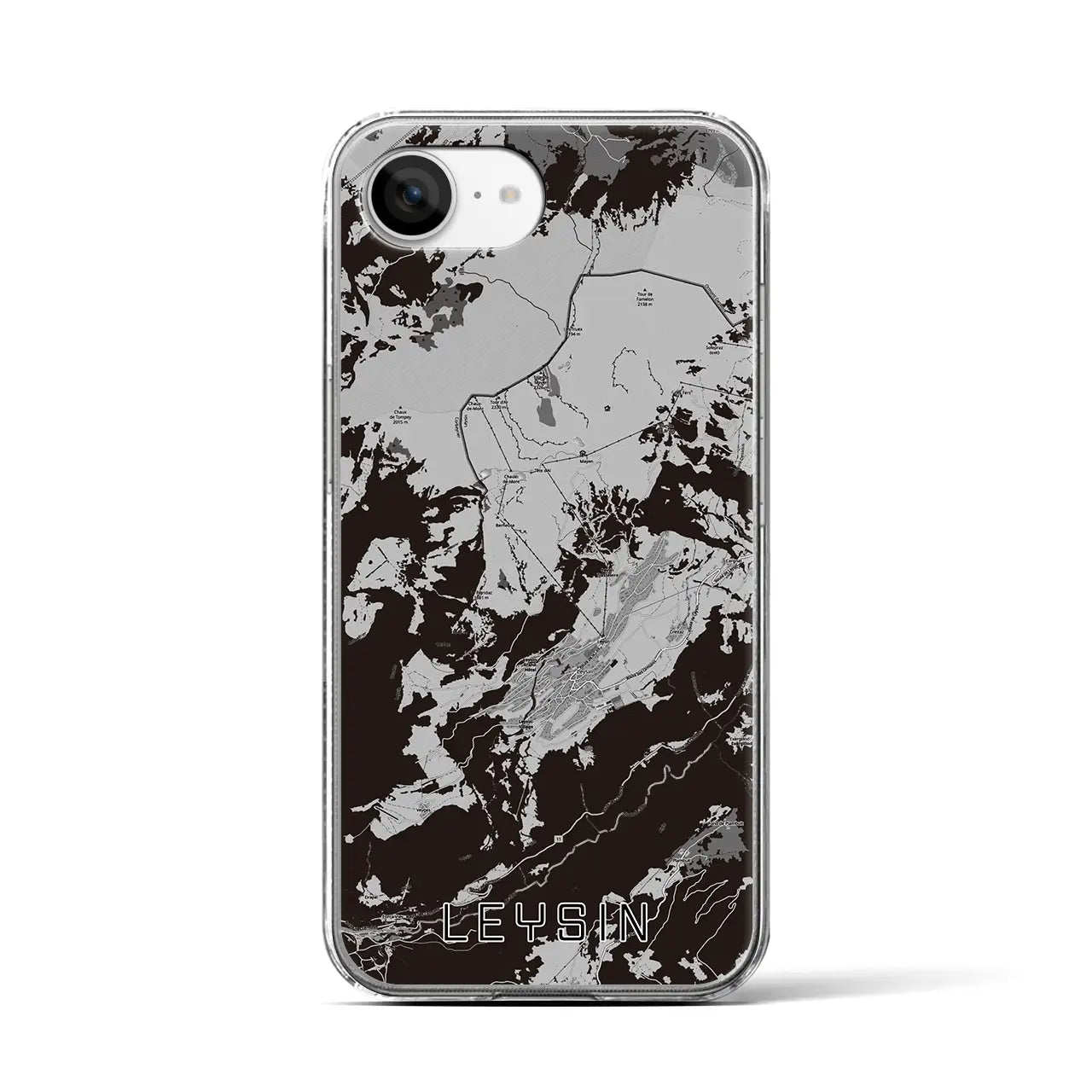 【レザン(スイス)】地図柄iPhoneケース(クリアタイプ)