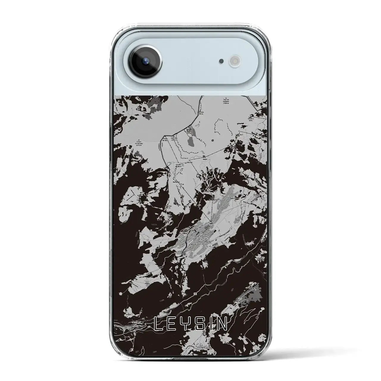 【レザン(スイス)】地図柄iPhoneケース(クリアタイプ)