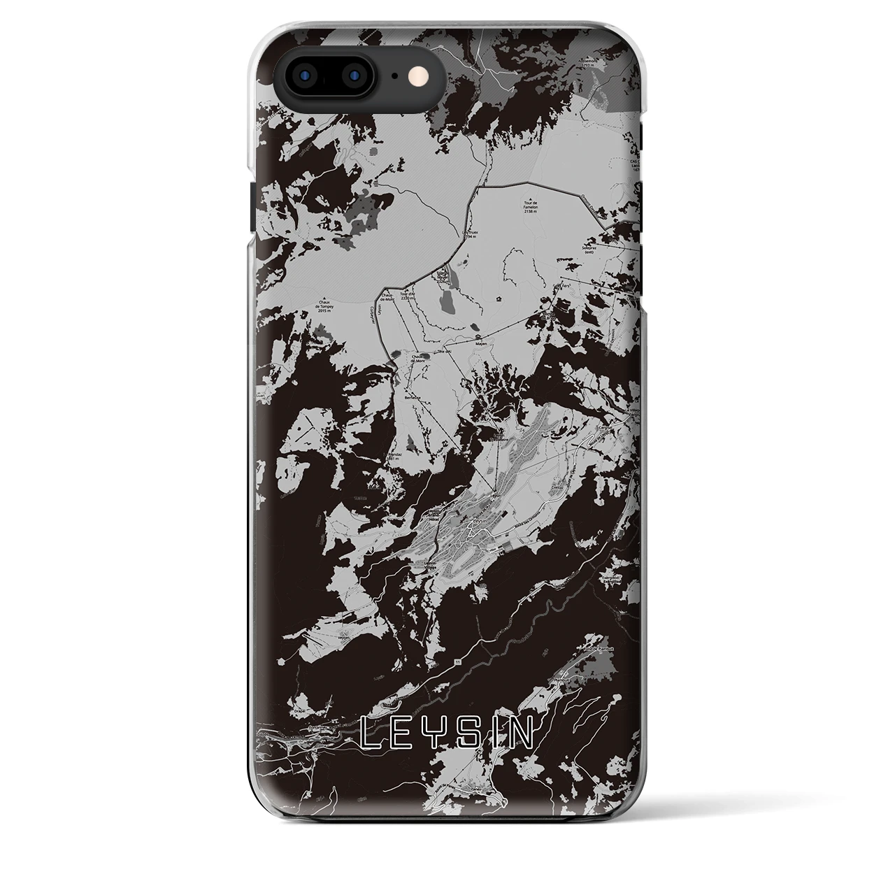 【レザン(スイス)】地図柄iPhoneケース(クリアタイプ)