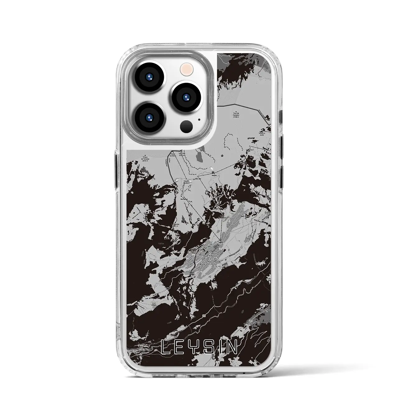 【レザン(スイス)】地図柄iPhoneケース(MagSafeタイプ)