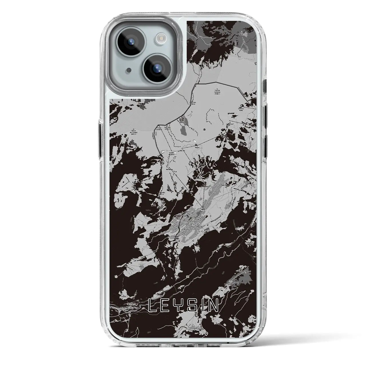 【レザン(スイス)】地図柄iPhoneケース(MagSafeタイプ)