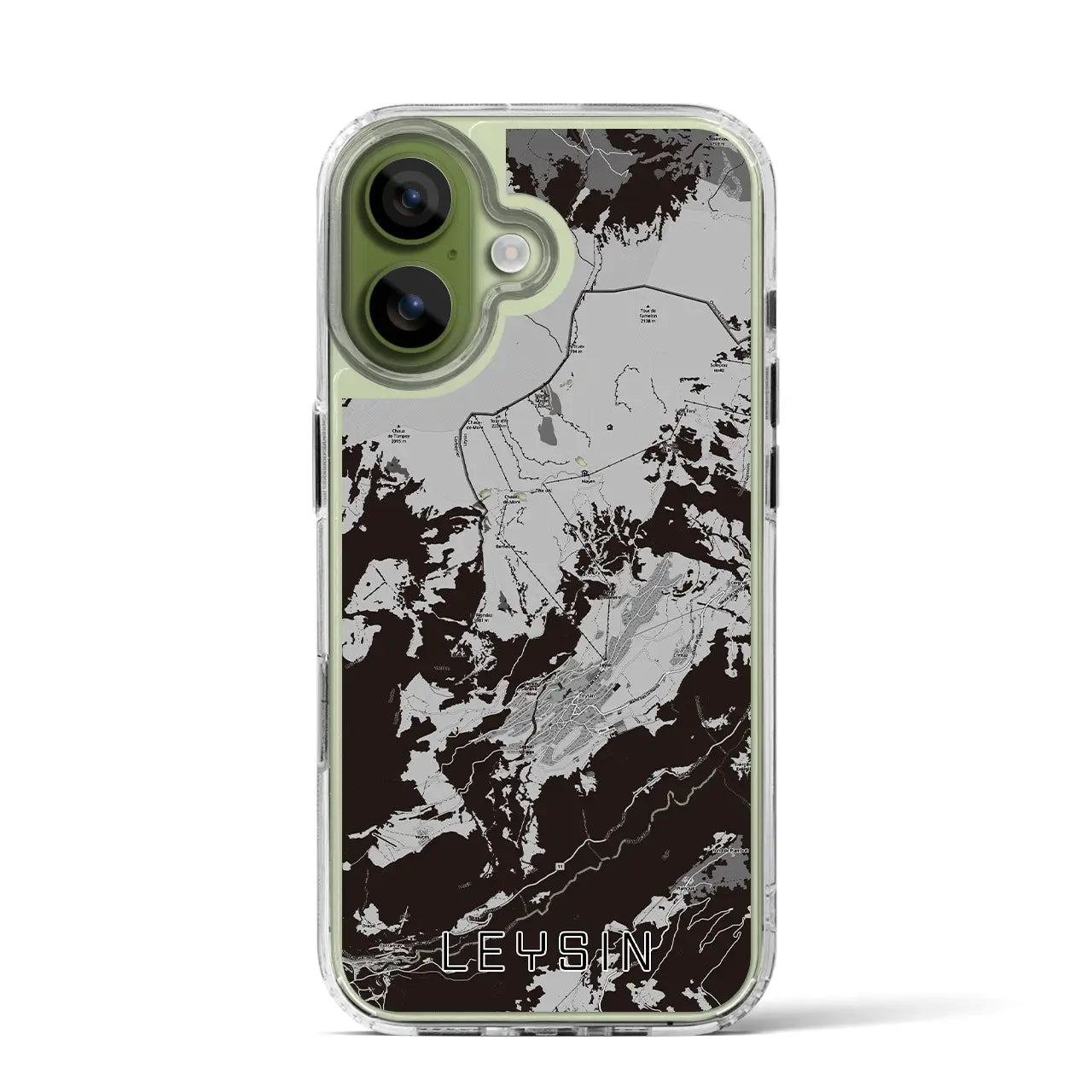 【レザン(スイス)】地図柄iPhoneケース(MagSafeタイプ)