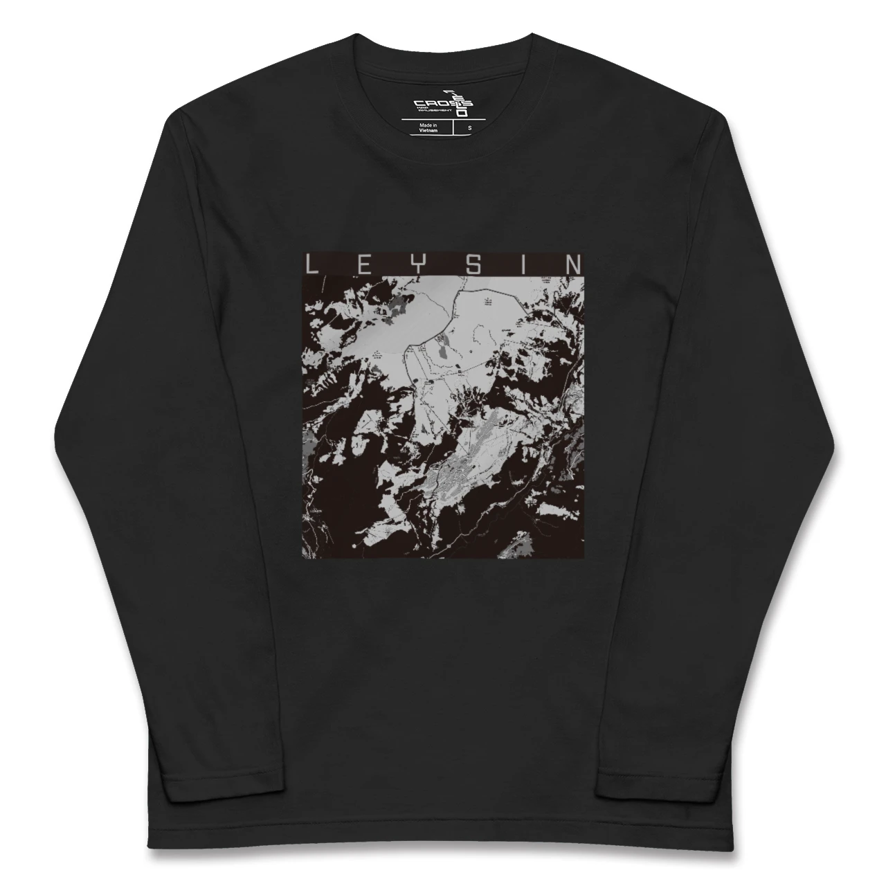 【レザン(スイス)】地図柄ロングスリーブTシャツ