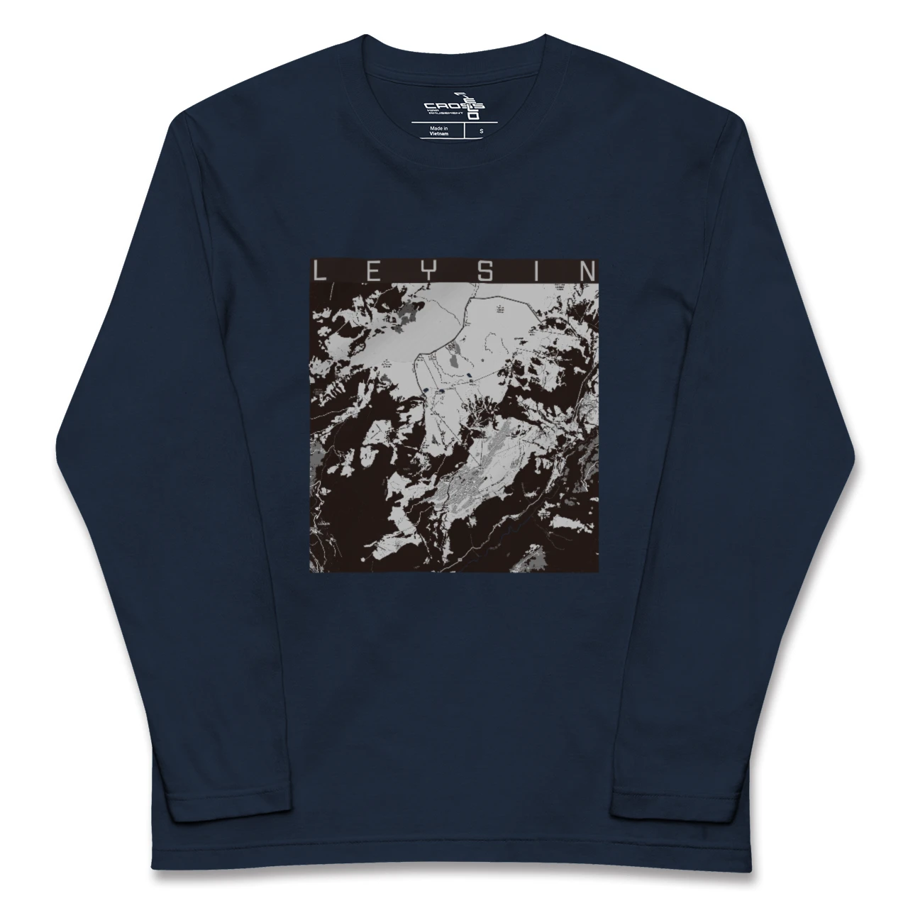 【レザン(スイス)】地図柄ロングスリーブTシャツ