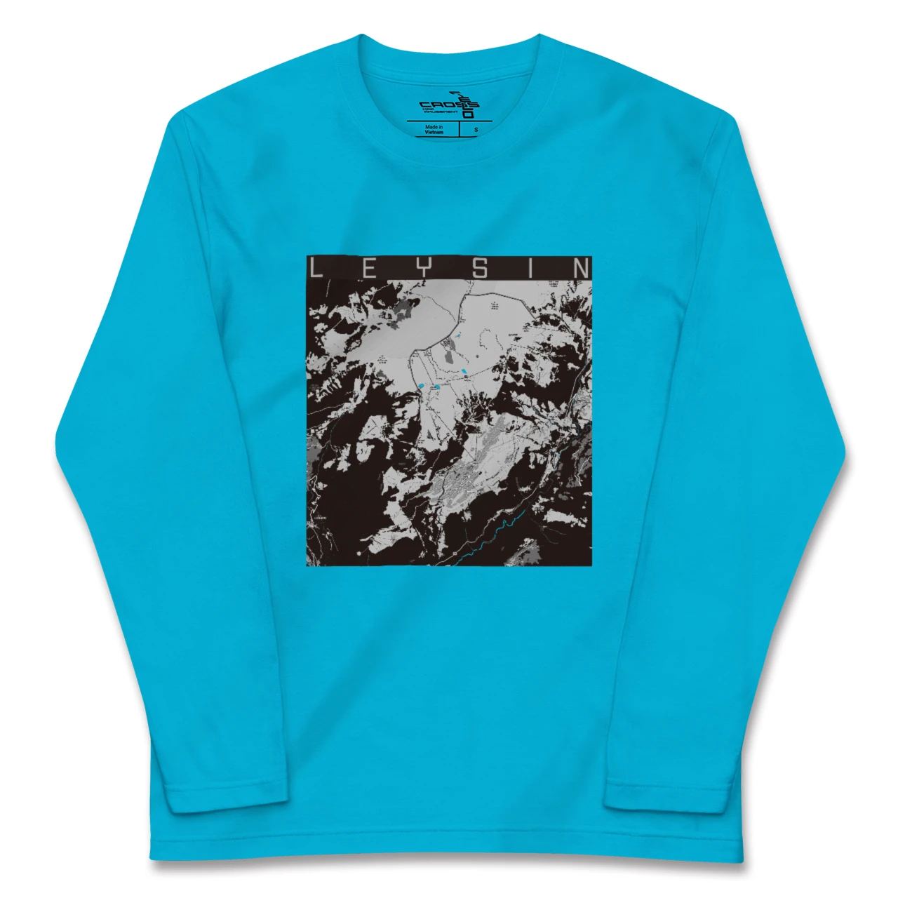 【レザン(スイス)】地図柄ロングスリーブTシャツ