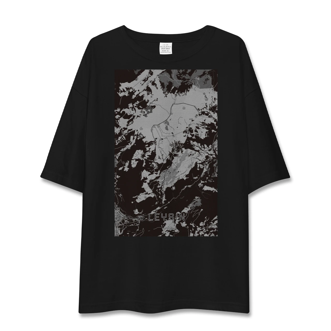 【レザン(スイス)】地図柄ビッグシルエットTシャツ