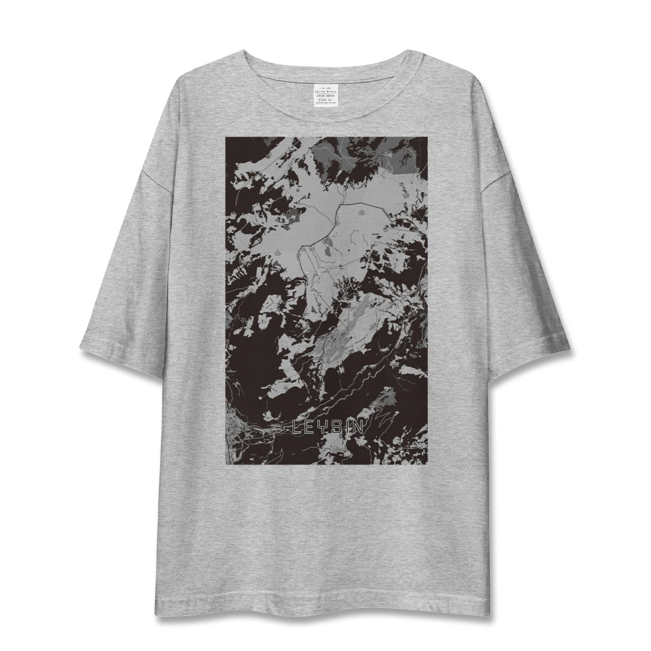 【レザン(スイス)】地図柄ビッグシルエットTシャツ