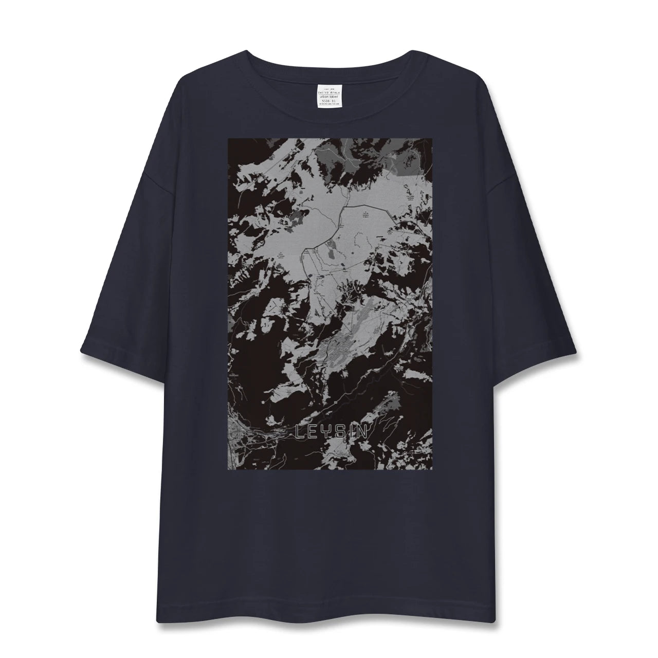 【レザン(スイス)】地図柄ビッグシルエットTシャツ