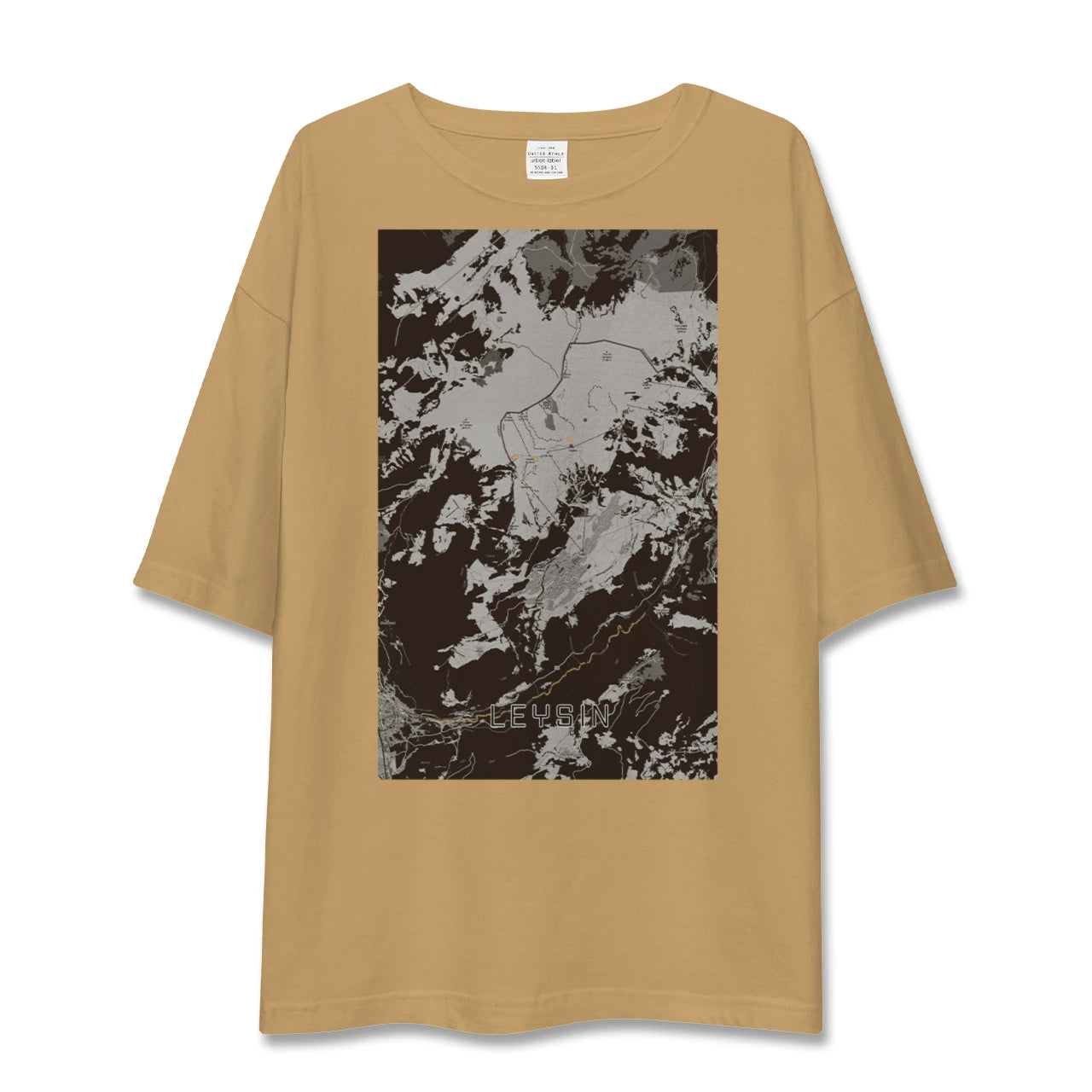 【レザン(スイス)】地図柄ビッグシルエットTシャツ