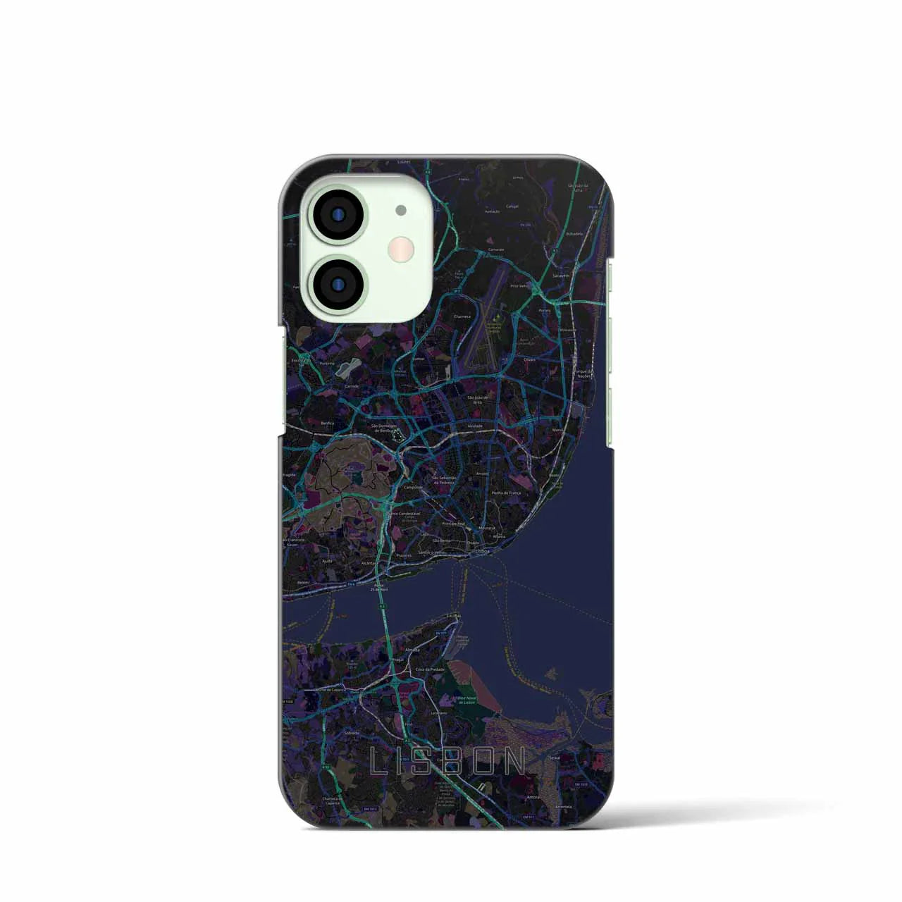 【リスボン(ポルトガル)】地図柄iPhoneケース(バックカバータイプ)
