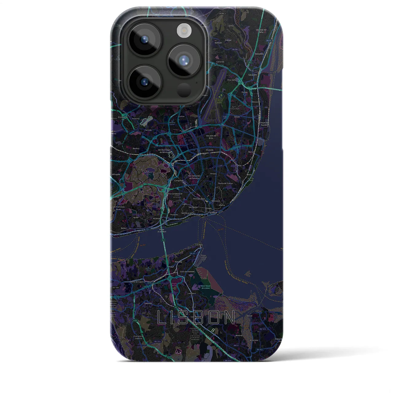 【リスボン(ポルトガル)】地図柄iPhoneケース(バックカバータイプ)