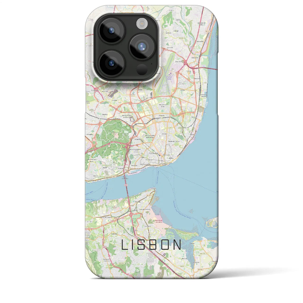 【リスボン(ポルトガル)】地図柄iPhoneケース(バックカバータイプ)