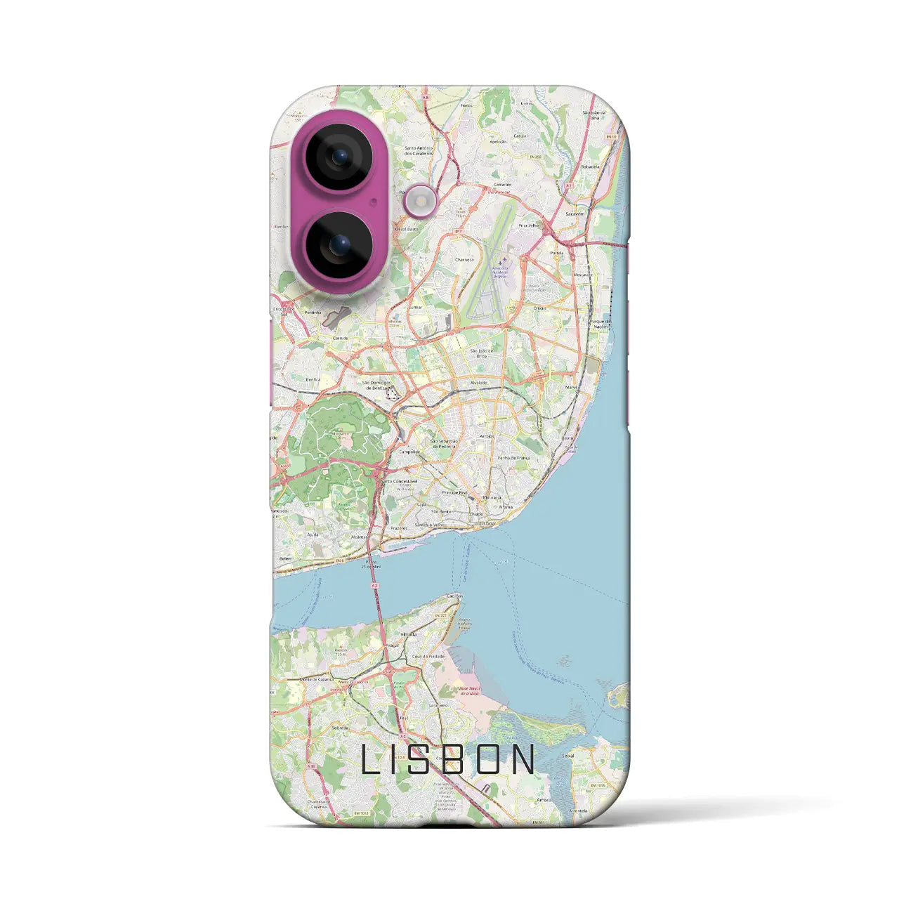 【リスボン(ポルトガル)】地図柄iPhoneケース(バックカバータイプ)