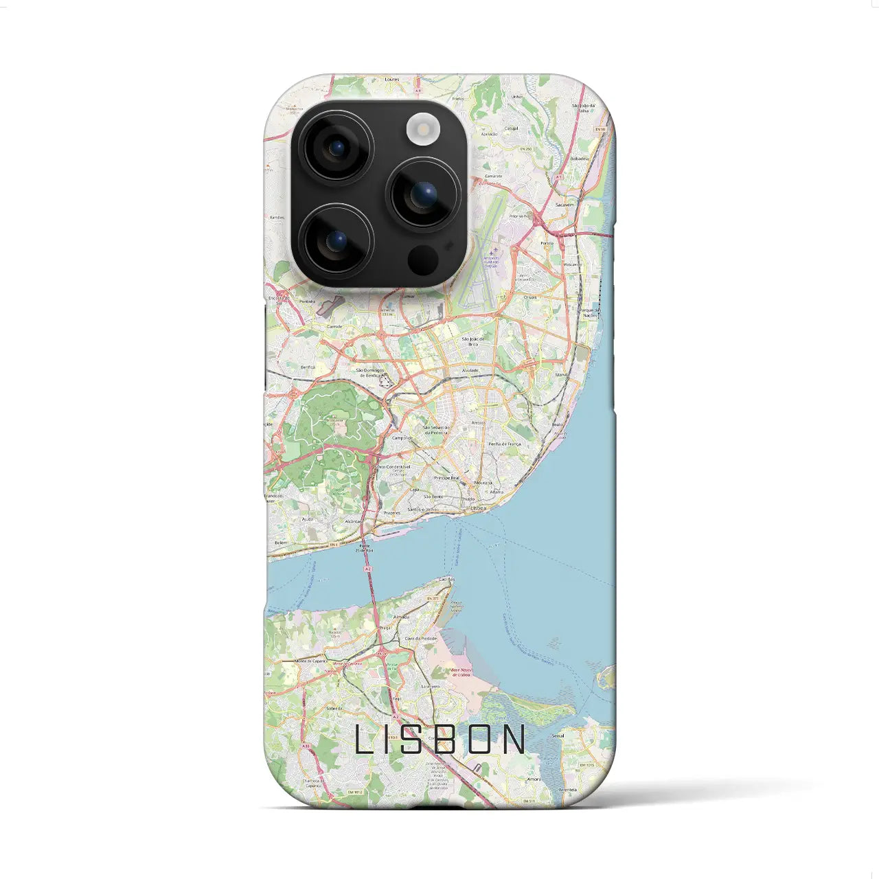 【リスボン(ポルトガル)】地図柄iPhoneケース(バックカバータイプ)