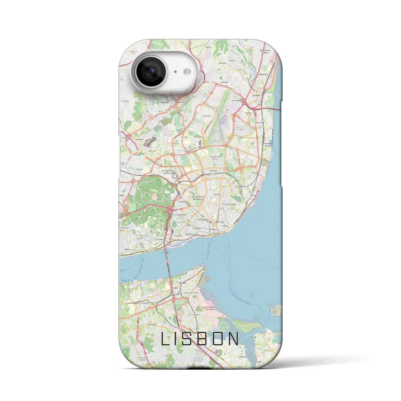 【リスボン(ポルトガル)】地図柄iPhoneケース(バックカバータイプ)