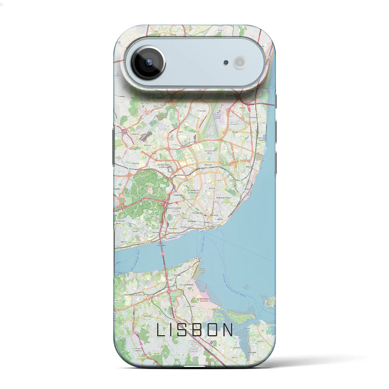 【リスボン(ポルトガル)】地図柄iPhoneケース(バックカバータイプ)ナチュラル・iPhone 17 Pro Max 用