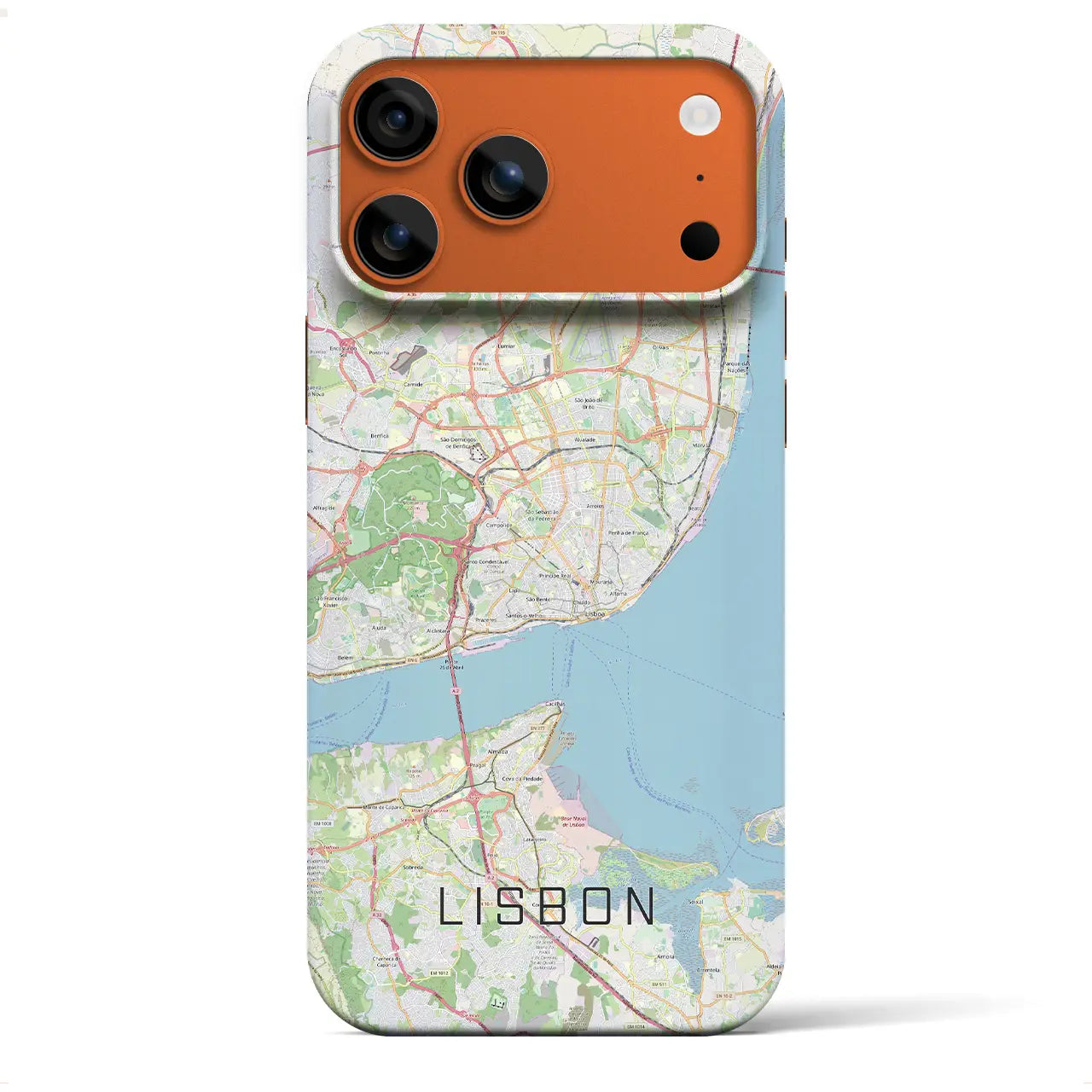 【リスボン(ポルトガル)】地図柄iPhoneケース(バックカバータイプ)