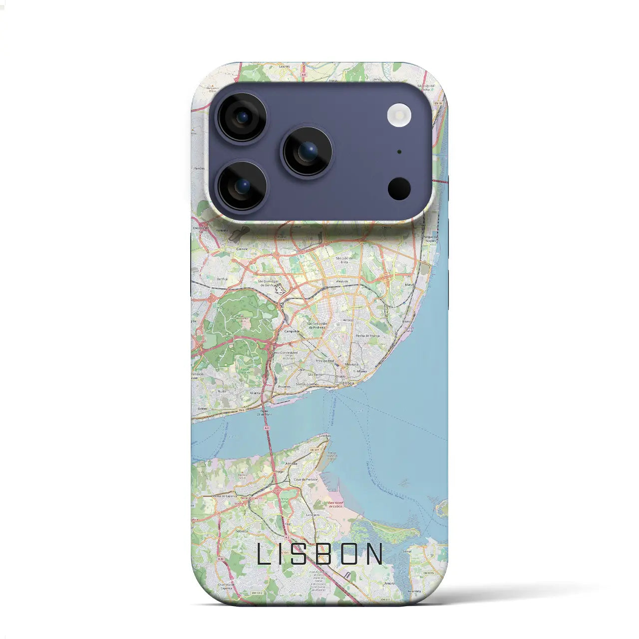【リスボン(ポルトガル)】地図柄iPhoneケース(バックカバータイプ)