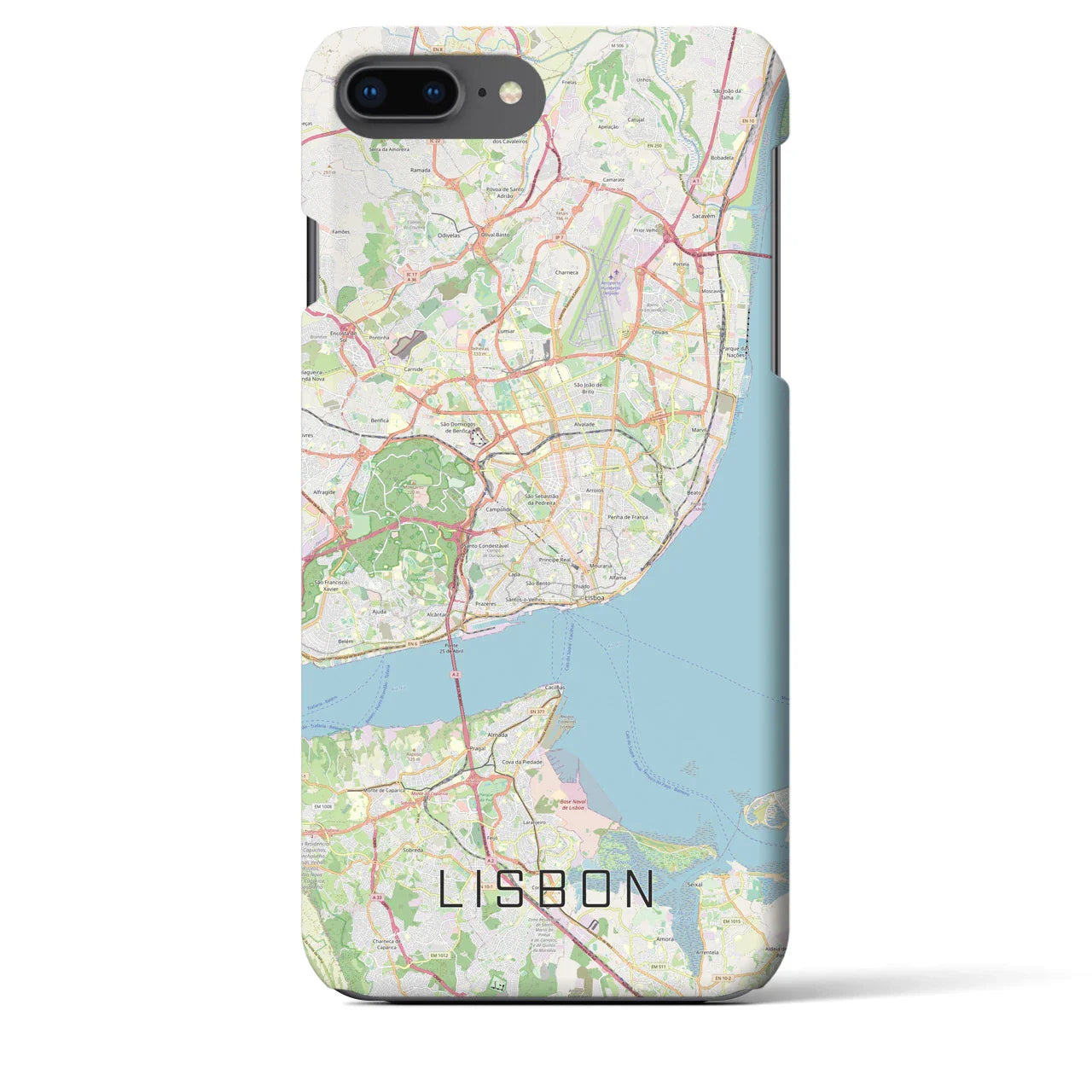 【リスボン(ポルトガル)】地図柄iPhoneケース(バックカバータイプ)