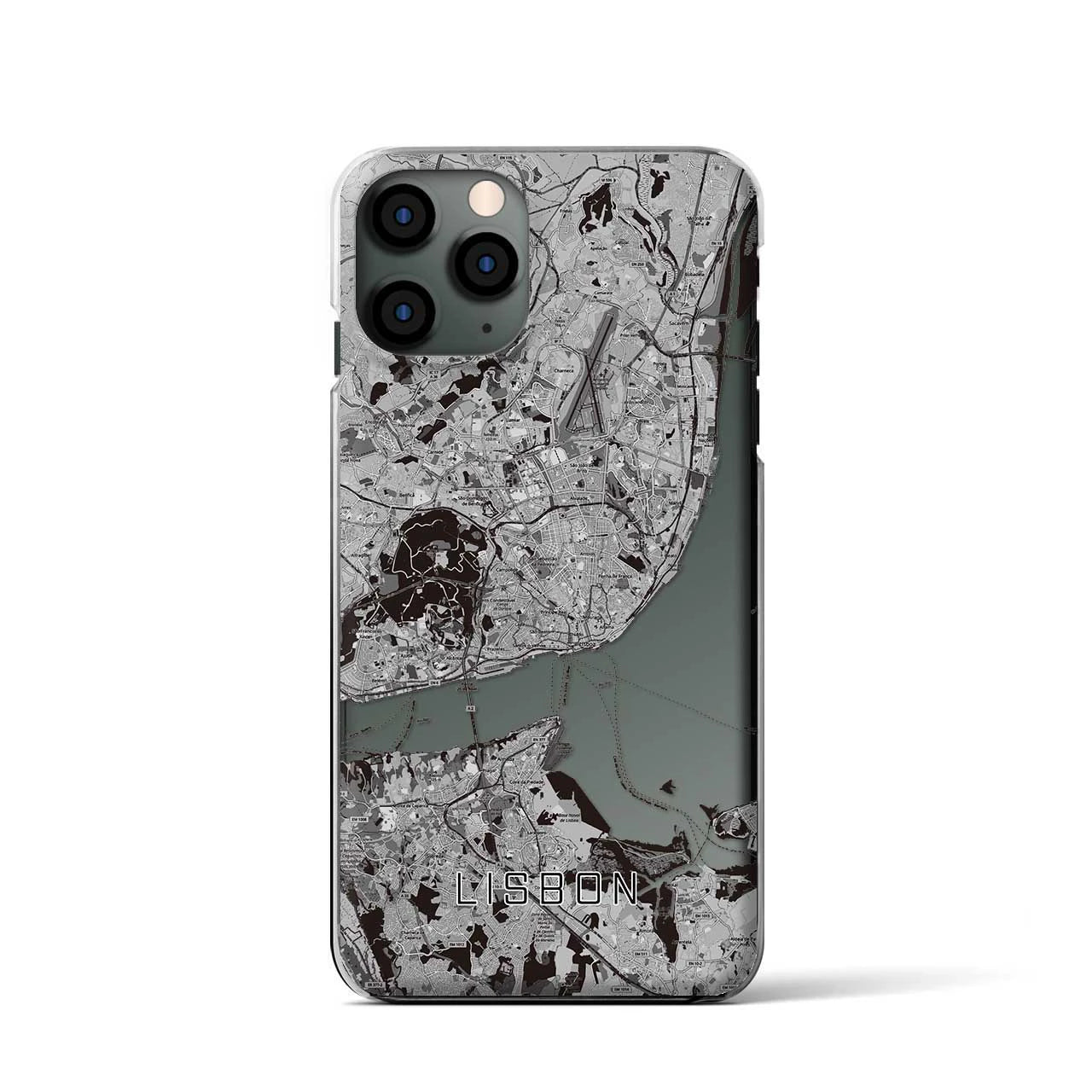 【リスボン(ポルトガル)】地図柄iPhoneケース(クリアタイプ)