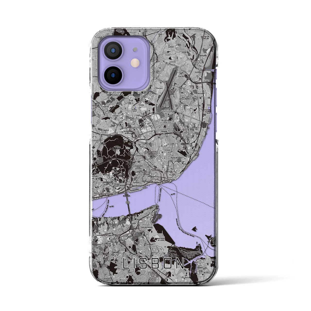 【リスボン(ポルトガル)】地図柄iPhoneケース(クリアタイプ)