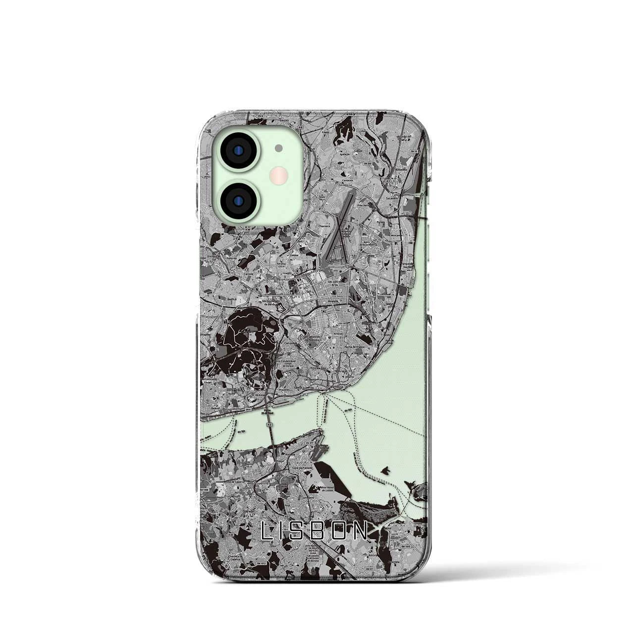 【リスボン(ポルトガル)】地図柄iPhoneケース(クリアタイプ)
