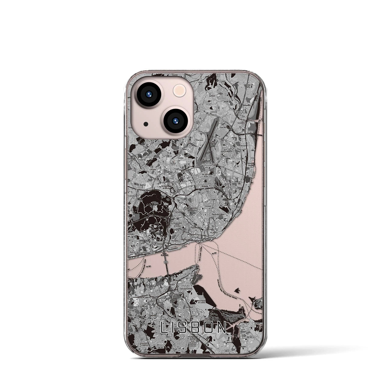 【リスボン(ポルトガル)】地図柄iPhoneケース(クリアタイプ)