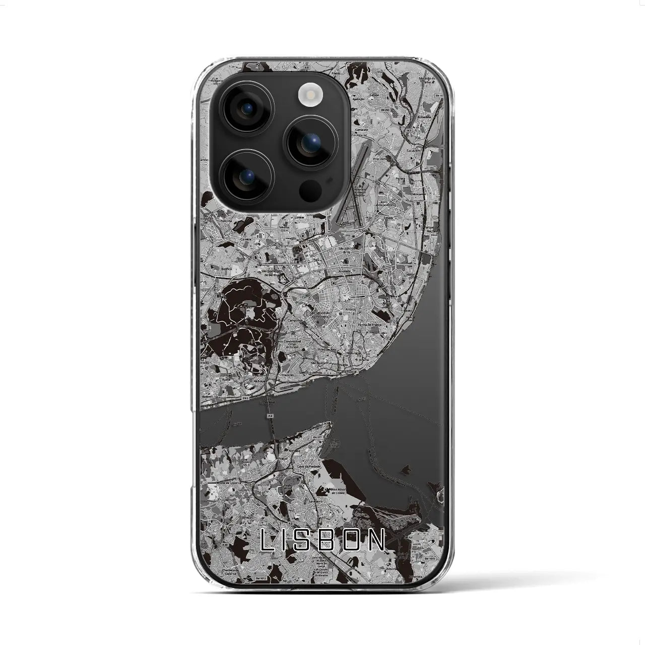 【リスボン(ポルトガル)】地図柄iPhoneケース(クリアタイプ)