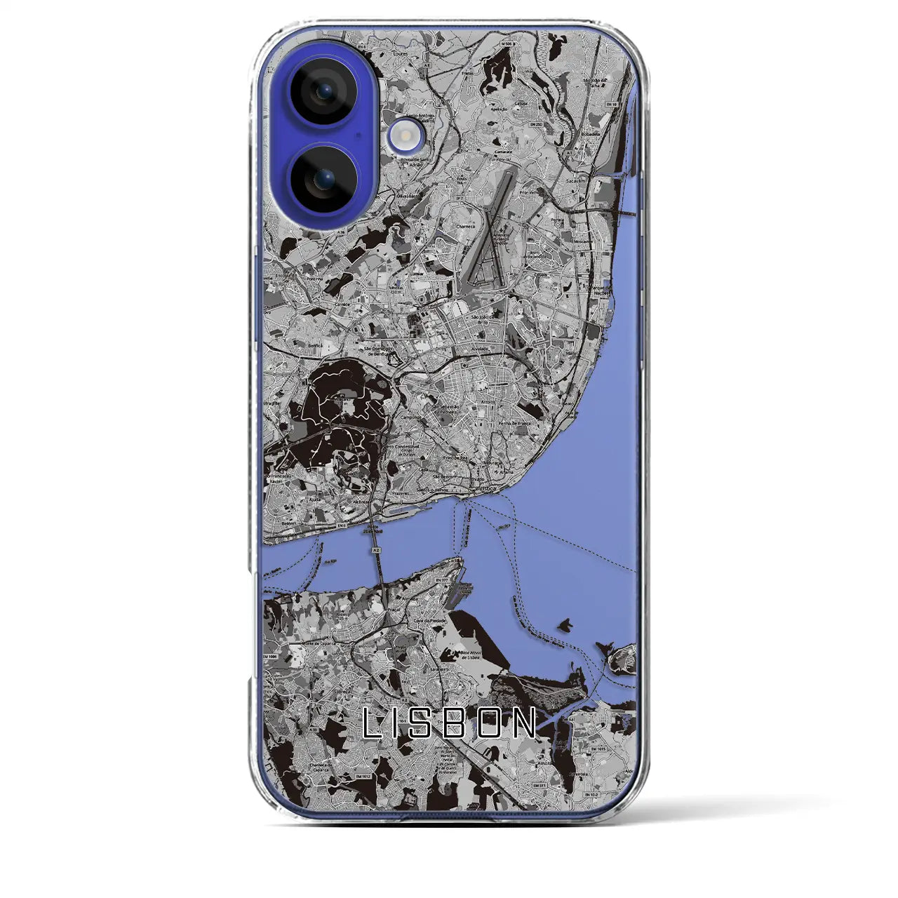 【リスボン(ポルトガル)】地図柄iPhoneケース(クリアタイプ)