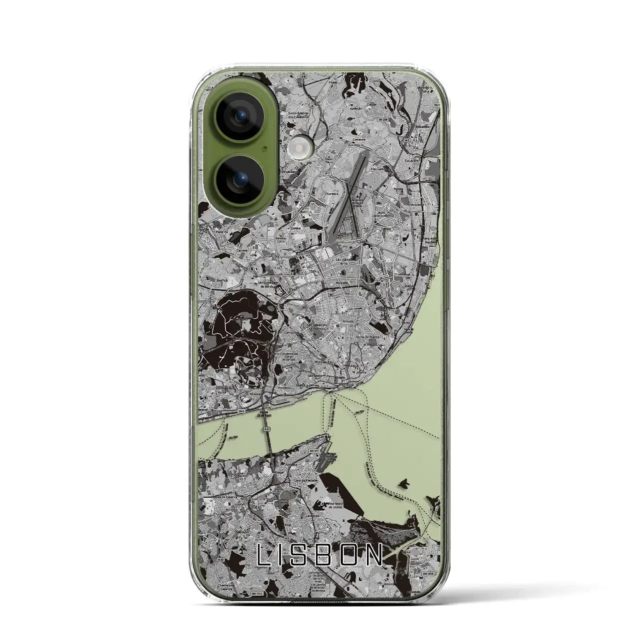 【リスボン(ポルトガル)】地図柄iPhoneケース(クリアタイプ)