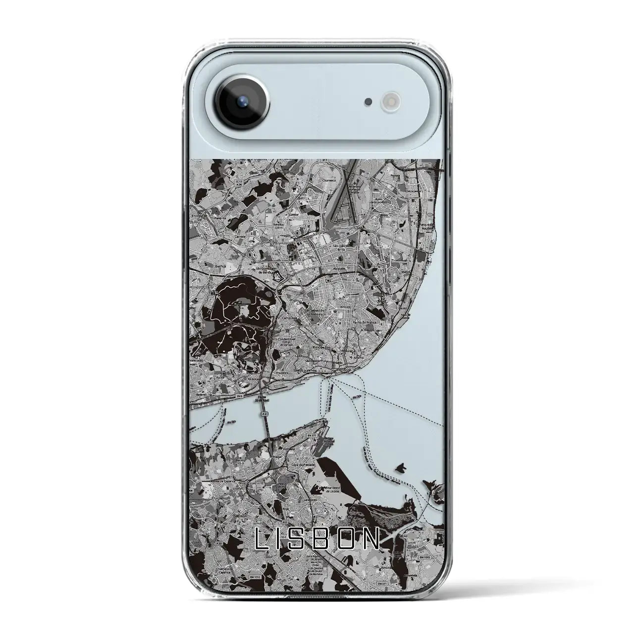 【リスボン(ポルトガル)】地図柄iPhoneケース(クリアタイプ)