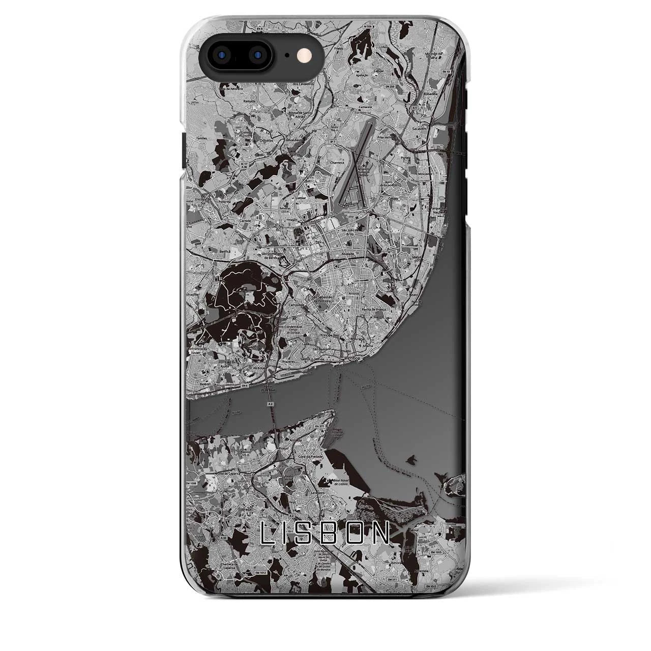 【リスボン(ポルトガル)】地図柄iPhoneケース(クリアタイプ)